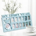 thumbnail image 3 of My First Year Photo Frame Milestone Photo Frame Baby Collage Frame Infant Blue, 3 of 8