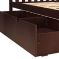thumbnail image 6 of Max & Lily Full Size Bed Frame with Storage Drawers, Solid Wood Platform Bed for Kids, 6 of 9