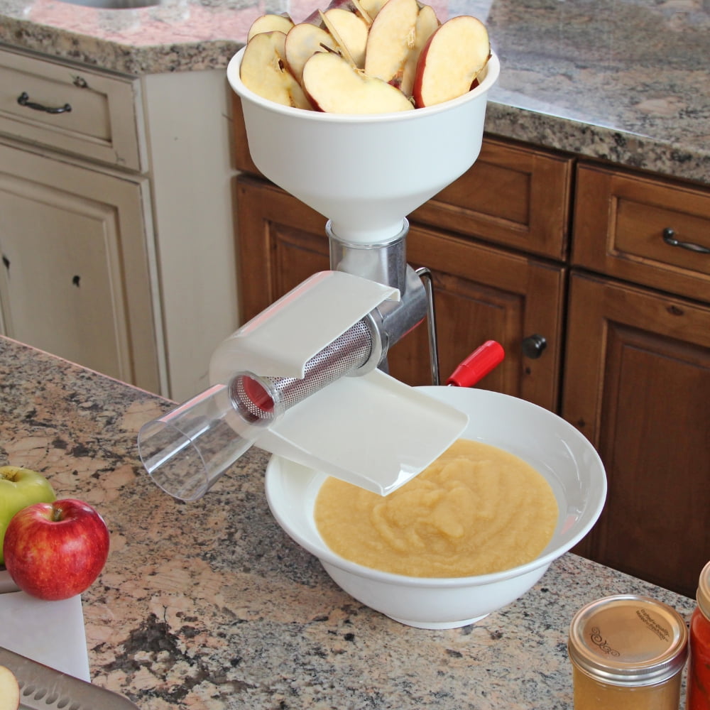 Johnny Apple Sauce Maker, Tomato Sauce Maker, Remove Skins & Seeds From Produce, Model 250 Clamp Based Food Strainer