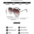 thumbnail image 2 of Sunglasses men women classic Vintage metal frame V-shape women sun glasses all-in-one uv400 protection/yellow film, 2 of 4