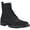 Black, variant on CALVIN KLEIN Mens Black Lug Sole Pull Tab Cushioned Removable Insole Lorenzo Round Toe Block Heel Lace-Up Boots Shoes 11.5