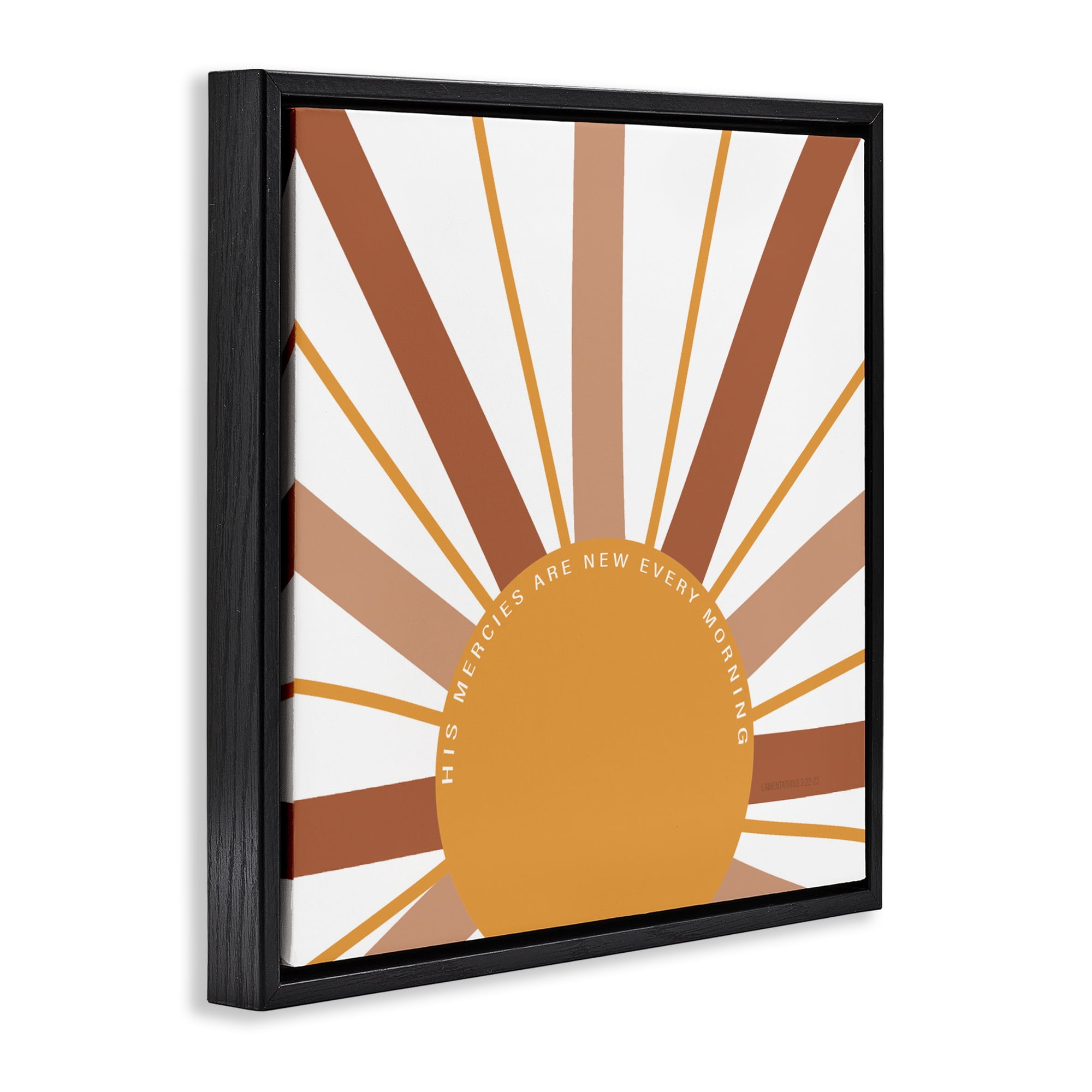 Stupell Industries His Mercies Every Morning Black Framed Floater Canvas Wall Art, design by SD Graphics Studio