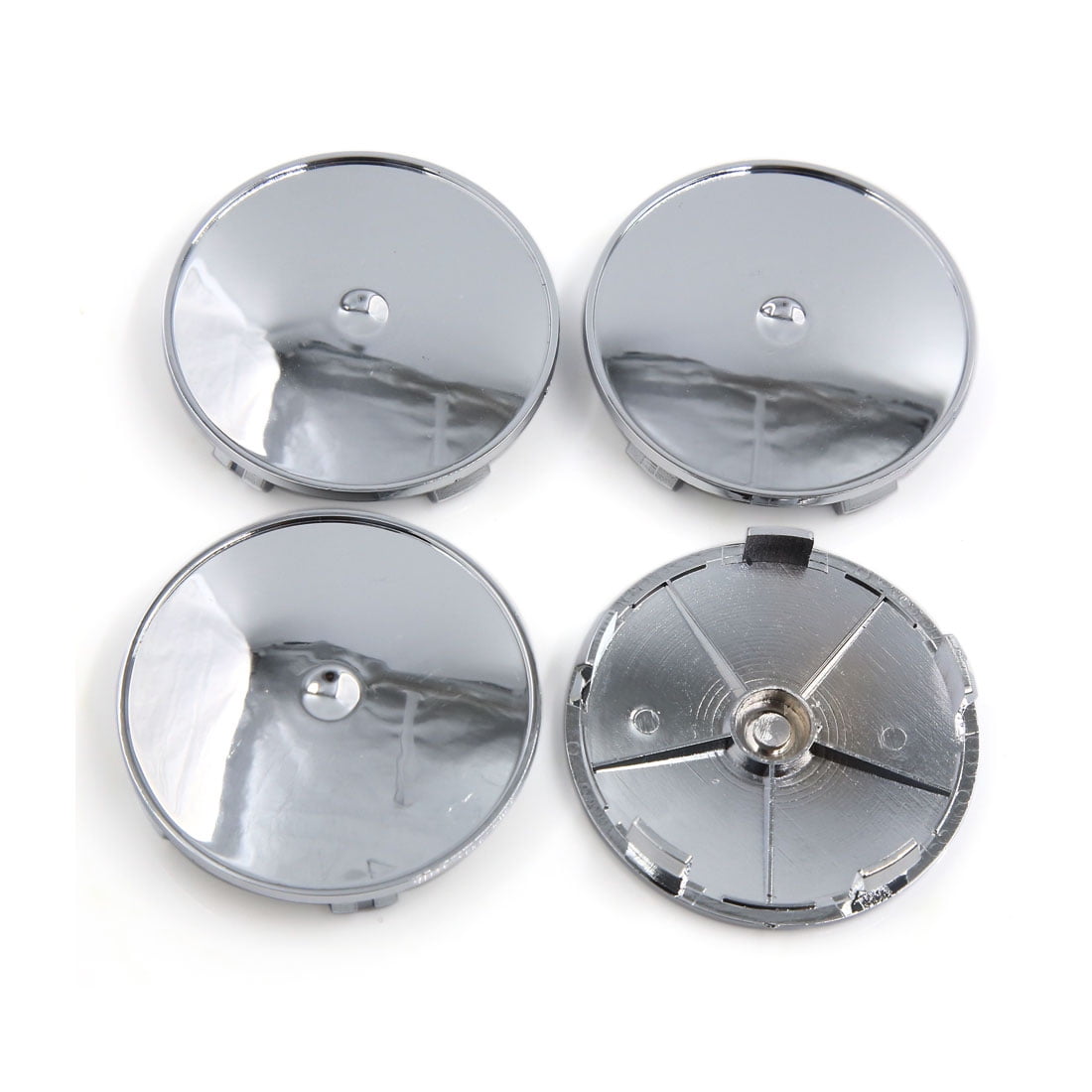 4Pcs 68mm Dia 5 Clips Car Hood Emblem Wheel Center Hub Caps Covers