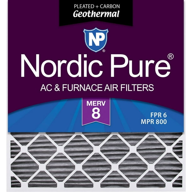 30x32x2 Geothermal MERV 8 Pleated Plus Carbon AC Furnace Filters 3 Pack