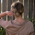 thumbnail image 4 of Hairitage Take Me to the Beach Hair Bun Cuff & Ponytail Holder for Girls & Women, Gold, 4 of 8