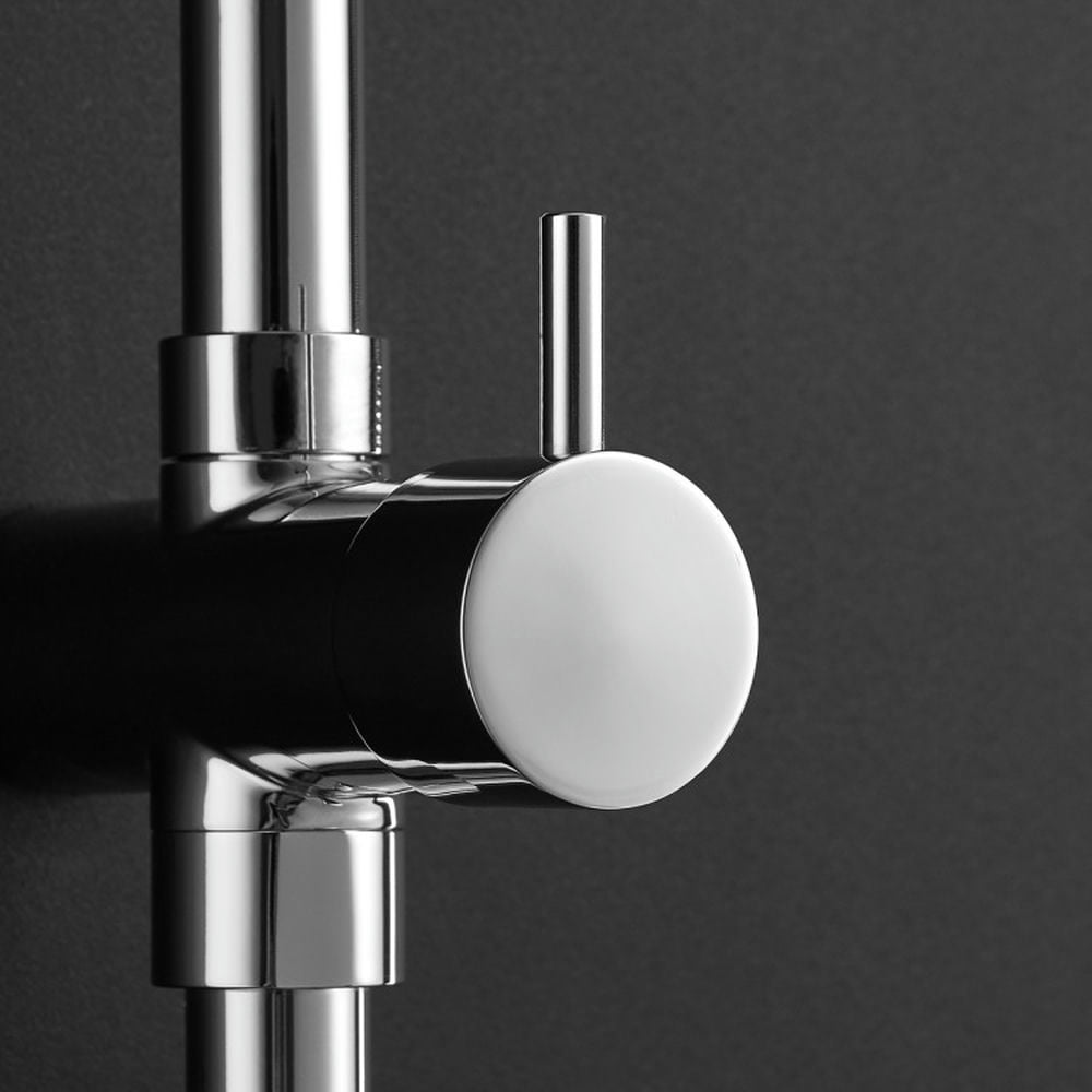 Finihen Shower Panel, Shower Panel Tower System, 44 Inch Chrome Brass Rainfall Shower Panel Wall Mount with Hand Shower, Silver Finihen Shower Panel, Shower Panel Tower System, 44 Inch Chrome Brass Rainfall Shower Panel Wall Mount with Hand Shower, Silver