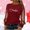 Red, variant on CheerKidz Women Sheer Mesh Sleeve Top With Paw Print Heartbeat Graphic Casual Comfortable Long Sleeve Round Neck Blouse Fashion Daily Wear T Shirt for Ladies(Red#2,S)