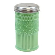 Tablecraft HJ810 Sugar Shaker with Stainless Steel Top, 3.0625" x 5.75", Green