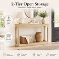 thumbnail image 6 of Aukfa 55.1" Wood Console Table, Narrow Sofa Table with 2-Tier Open Shelf for Entryway Hallway Living Room,Natural, 6 of 8