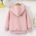 thumbnail image 4 of Cuzibr Boys Coats Hoodie Solid Color Quilted Windproof Sweatshirt Casual Plaid Jacket Long Sleeve Comfy Kids Outwear,Pink,2-3 Years, 4 of 7