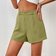 thumbnail image 5 of YTCAMLO Bermuda Shorts for Women Summer Trendy Flat Front Dress Shorts with Pockets Lightweight Knee Length Wide Leg Shorts, 5 of 6