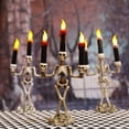 thumbnail image 3 of FAROOT Halloween LED Light, Skull Candle Lamp Resin Artware Desktop Decor, 3 of 5