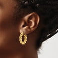 thumbnail image 3 of 14ky Polished 5.3mm Hollow Twisted Round Hoop Earrings, 3 of 4