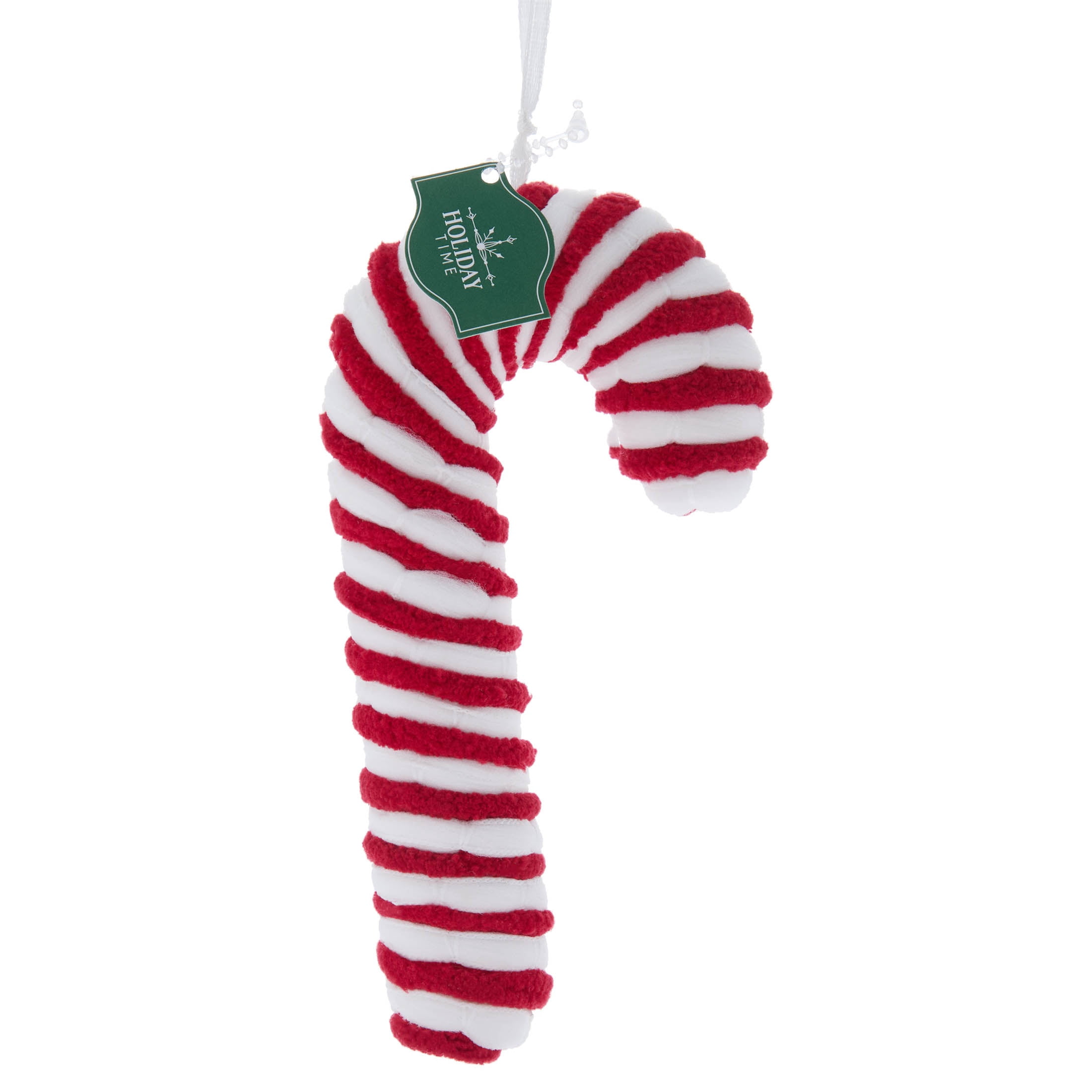 Red and White Fabric Candy Cane Christmas Ornament, 6.5", by Holiday Time