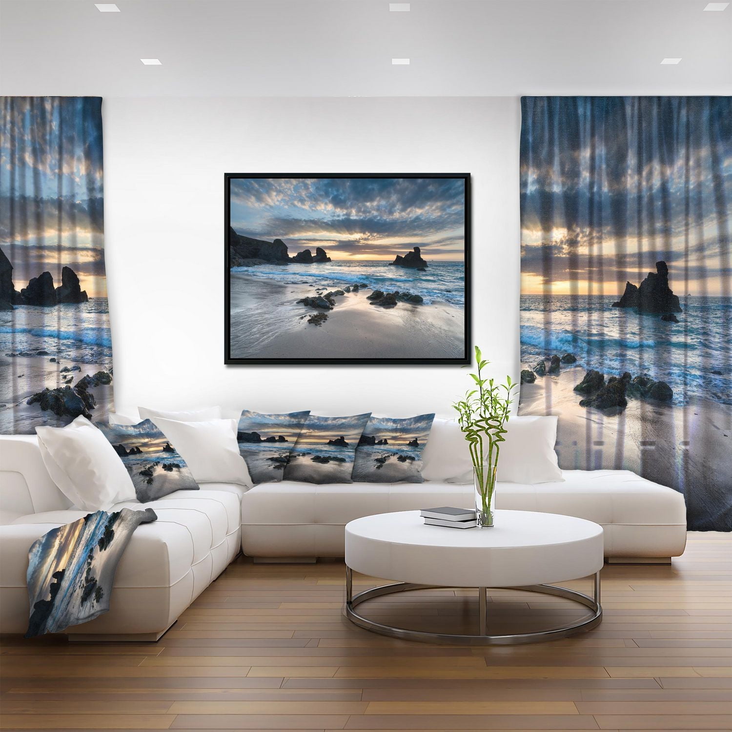 Designart Beautiful Porthcothan Bay FLOAT FRAME WALL ART