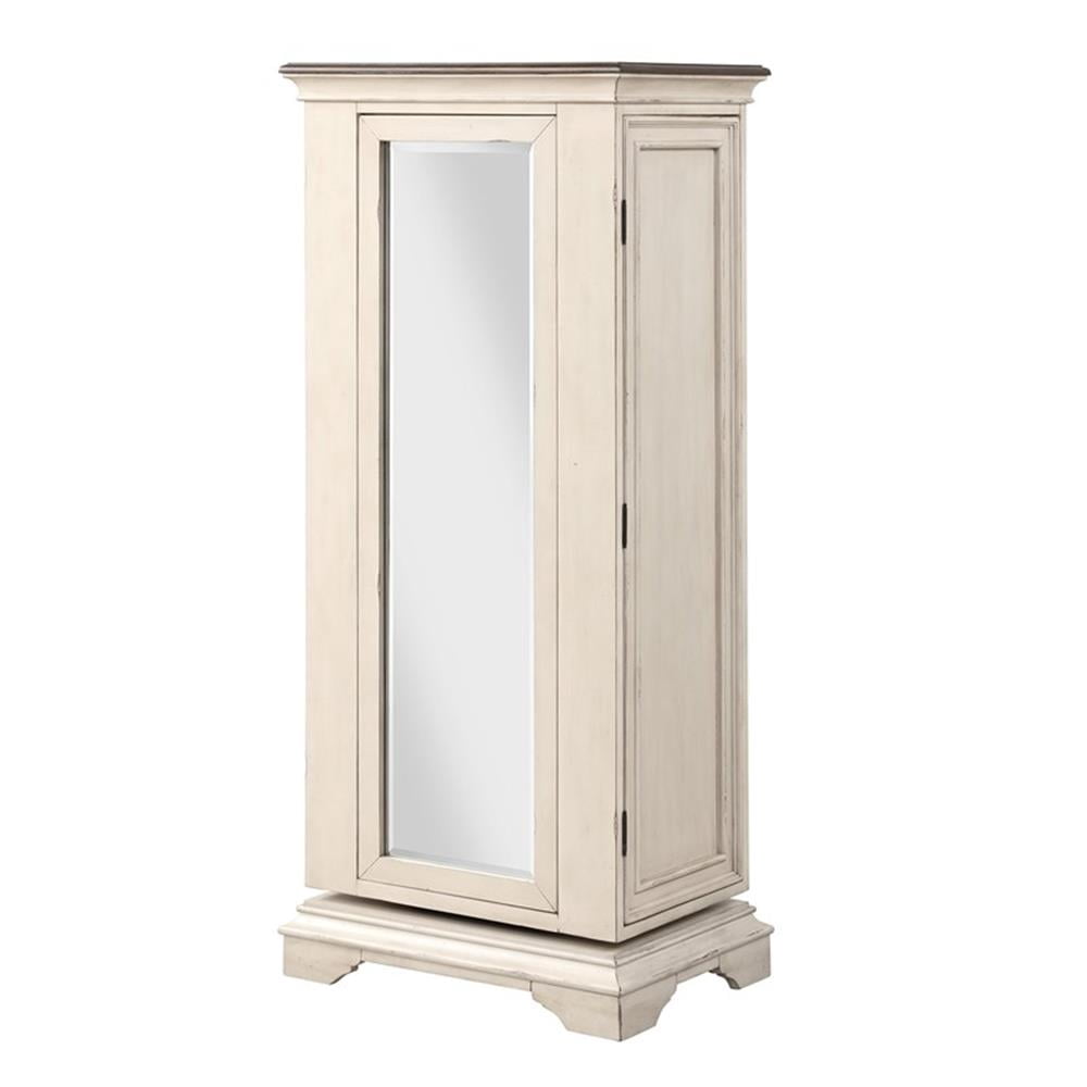 New Classic Furniture Anastasia 6-Drawer Wood Chest with Mirror, White