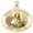 Yellow Gold, variant on Picturesongold.Com Saint Dymphna Round Religious Medal Color Necklace Pendants - 3/4 inch Size of a Nickel -Sterling Silver