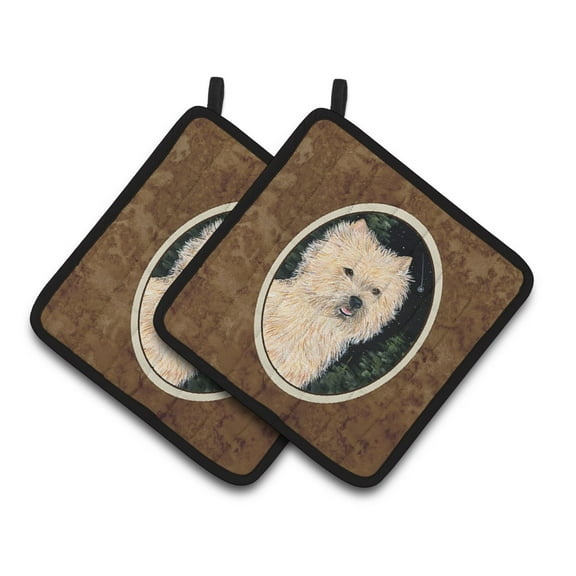 Carolines Treasures SS8502PTHD Starry Night Cairn Terrier Pair of Pot Holders, 7.5HX7.5W, multicolor