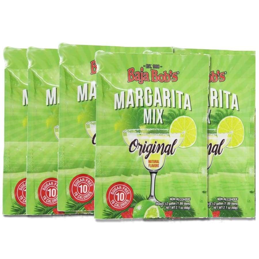 Baja Bob's SugarFree Original Margarita 60g Powder Packet Size 5Pack