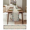 Spring Chrysanthemum Plant Bird Butterfly Table Runner ration Home r