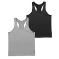 thumbnail image 2 of Ambiloof Men's Workout Mesh Tank Tops Quick Dry Y-Back Tops Muscle Athletic Shirts for Gym Smooth Stretchy fabric, 2 of 5