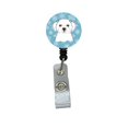 thumbnail image 1 of Snowflake Maltese Retractable Badge Reel, 1 of 1
