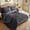 Gray, variant on DHOLE Twin Comforter Set 5 Pieces – Seersucker Textured Waffle Weave Bed in a Bag, All-Season Lightweight Microfiber Bedding Sets with Sheets & Pillow Shams, Farmhouse Vintage Decor – Black