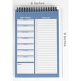 thumbnail image 2 of Inkdotpot To Do List Notepad 6 X 9 Paper Stationery, Weekly To Do List - Blue Spiral Notepad Daily Checklist- Motivational Organizer Planner List Pad- Notepad Tear Off (50 Sheets), 2 of 5