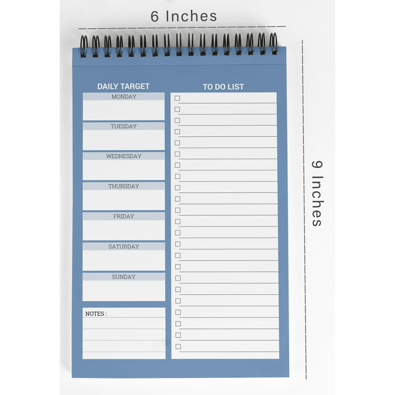 Paper Junkie 6 Pack To Do List Notepads, Daily Reminder Checklist (8.5 X  5.5 In, 60 Sheets Each) : Target