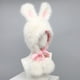 thumbnail image 2 of Gorro con bonitas orejas de conejo, peluche, diseño de conejo blanco, para adultos, 2 of 2