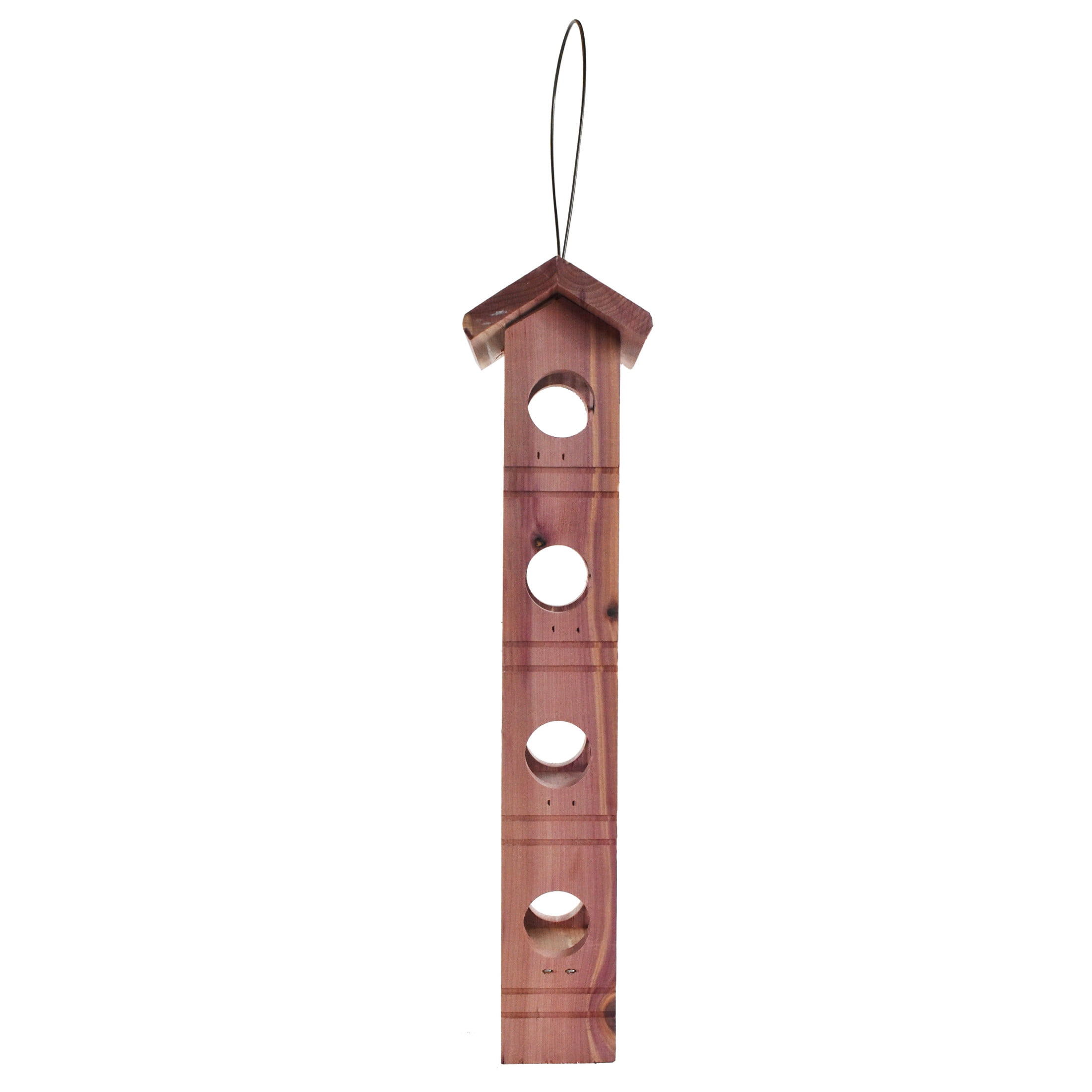 Pennington Red Cedar Wild Bird Suet Feeder, 4 Plug Capacity