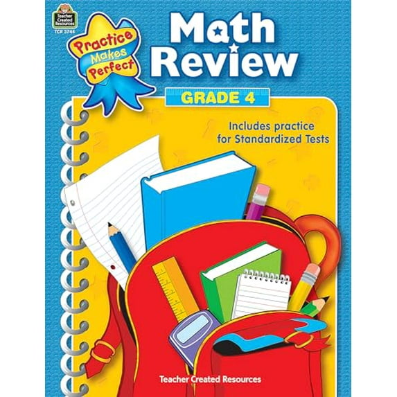 Pre-Owned Math Review Grade 4 (Paperback) 0743937449 9780743937443