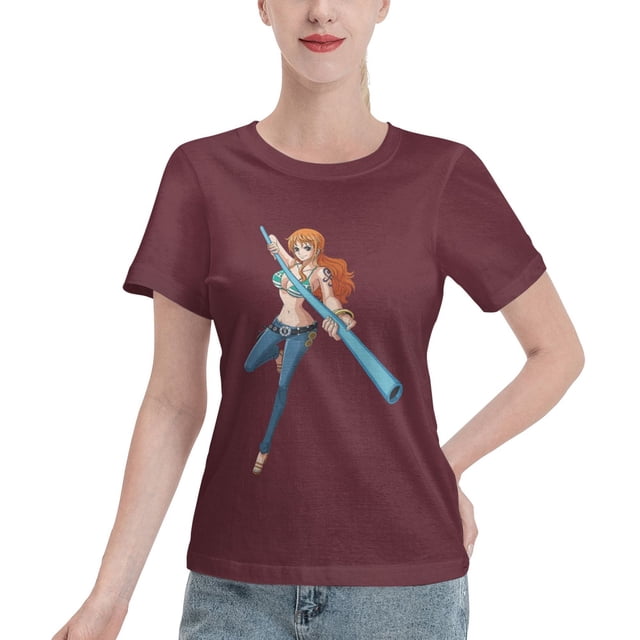T-Shirt Basique à Manches Courtes pour Femme une Pièce Nami