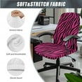 thumbnail image 3 of SCRAWLGOD Zebra Print Pink Black 3 PCS Universal Computer Chair Cover with Arm Slipcovers Removable Non-Slip Desk Chair Cover Scratch Resistant Gaming Chair Protector, S, 3 of 7