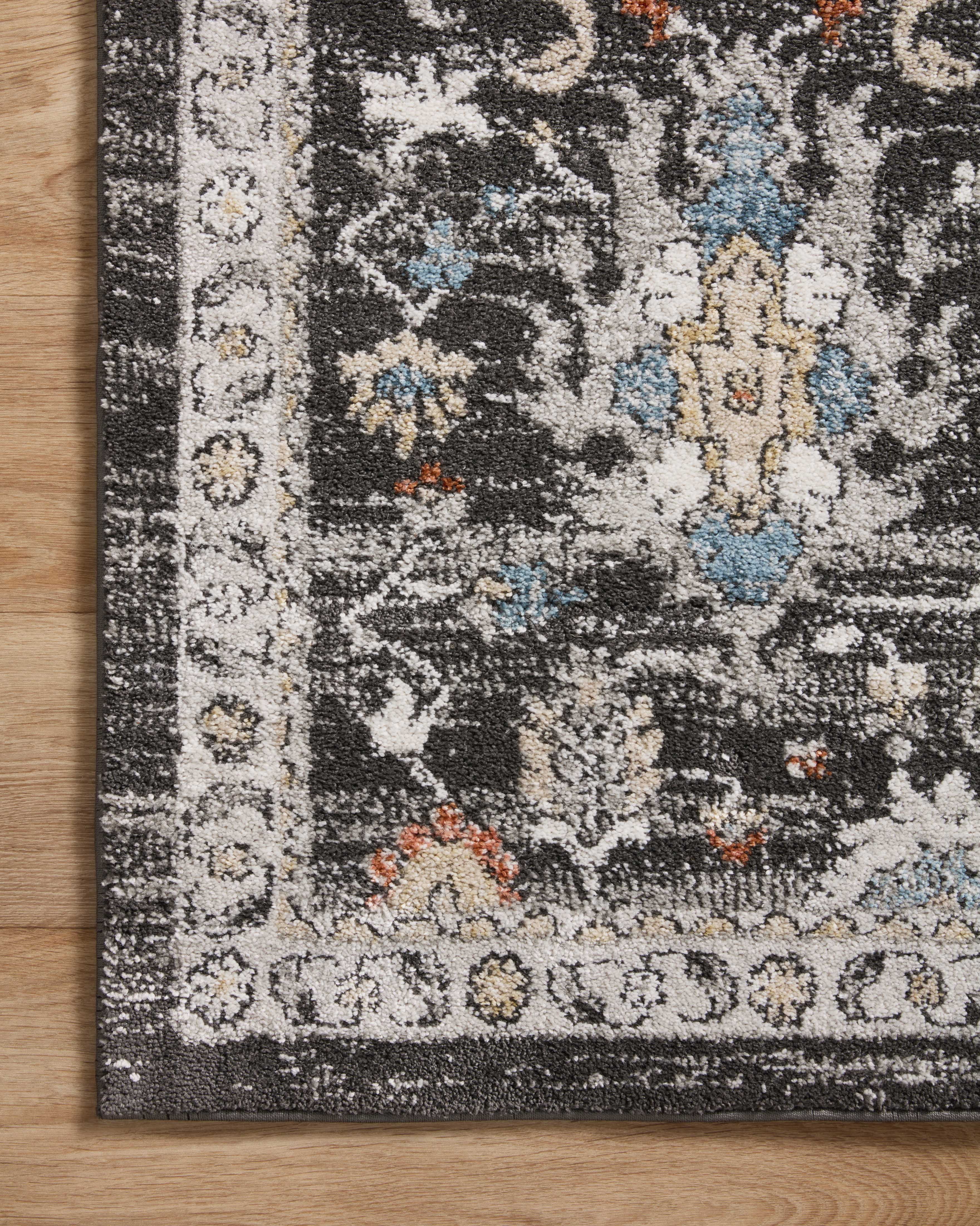 Loloi Odette Charcoal / Multi 18" x 18" Sample Rug