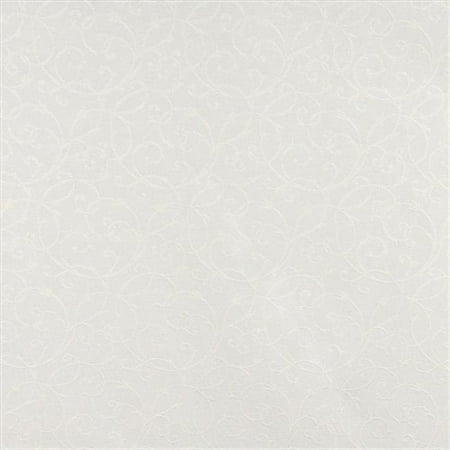 Designer Fabrics C147 54 in. Wide White, Scroll, Lattice, Trellis, Jacquard Linen Upholstery And Window Treatment Fabric