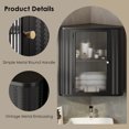 thumbnail image 3 of Soges Cornor Bathroom Medicine Cabinet, Metal Wall Mounted Storage Cabinet with 2 Shelves, Waterproof Storage Organizer for Makeup, Hanging Wall Cabinet for Bathroom,Laundry, Living Room, Black, 3 of 9
