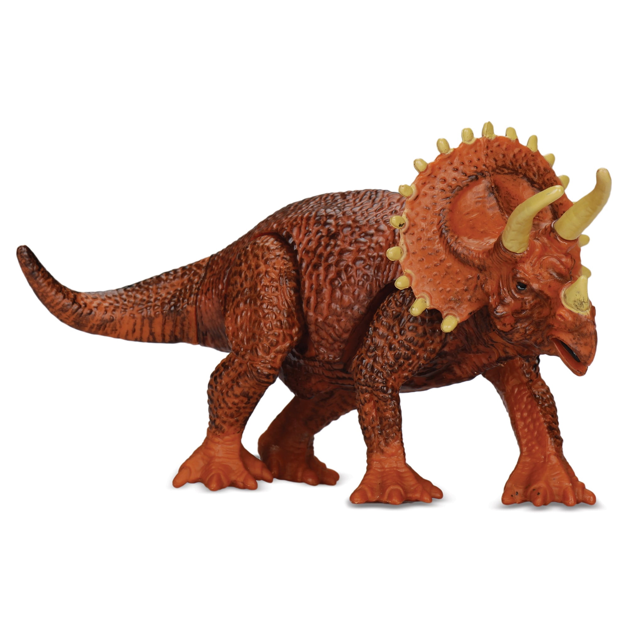 4 Pack Dinosaur Attack 7" Figures Set (T Rex, Dilophosaurus, Velociraptor, Triceratops)