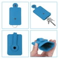 thumbnail image 4 of Felt Pullout Key Case Car Key Organize Pouch with Drawstring for Home Office Car Key, Sky Blue, 4 of 5