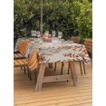 thumbnail image 2 of Outdoor Tablecloth with Umbrella Hole and Zipper, Orange Grey Fall Rectangle Table Cloth 60x84 Inch Waterproof Tablecloth, Thanksgiving Botanical Farmhouse Rustic Picnic Table Cover for Patio Camping, 2 of 7