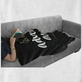 thumbnail image 6 of Saying Soft Flannel Fleece Blanket, Modern Calligraphy with Doodle Tents Tribal Elements Boho Adventure Theme, Cozy Plush for Indoor and Outdoor Use, 70" x 90", Pale Orange and White, by Ambesonne, 6 of 6