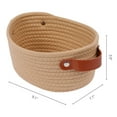 thumbnail image 3 of Unique Bargains 3Pcs Woven Storage Basket Khaki 9.1*7.1*3.9in, 3 of 5