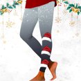 thumbnail image 4 of Gibobby Leggings para mujer Leggings de yoga ajustados con estampado navideño degradado para mujer, levantamiento de cadera, fitness,(Gris,XG), 4 of 5