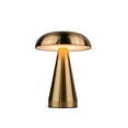 thumbnail image 2 of Craftmade - Marta 8.25 in. Brass Finish 1-Light Integrated LED, 2700/4500/6000K CCT 3-Way Touch Rechargeable Table Lamp with Shade, 2 of 4