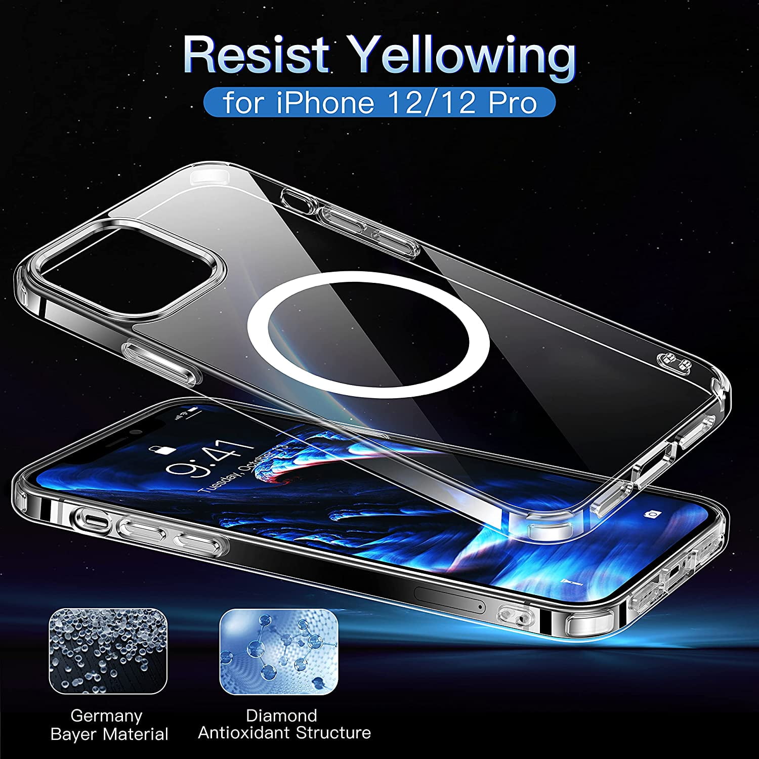 Carcasa Magsafe Iphone 12, 12 Pro Círculo Magnético Rígido Transparente con  Ofertas en Carrefour