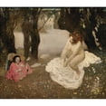thumbnail image 3 of Sigmund Walter Hampel 22x20 Black Modern Framed Museum Art Print Titled - The Dwarf and the Woman (1902-1903), 3 of 5