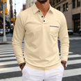 thumbnail image 6 of Fabrcox Mens Polo Shirts Long Sleeve Button Collared Golf Shirt for Men Regular Fit Casual Business Mens Dress Shirts with Chest Pocket Yellow XXL, 6 of 8