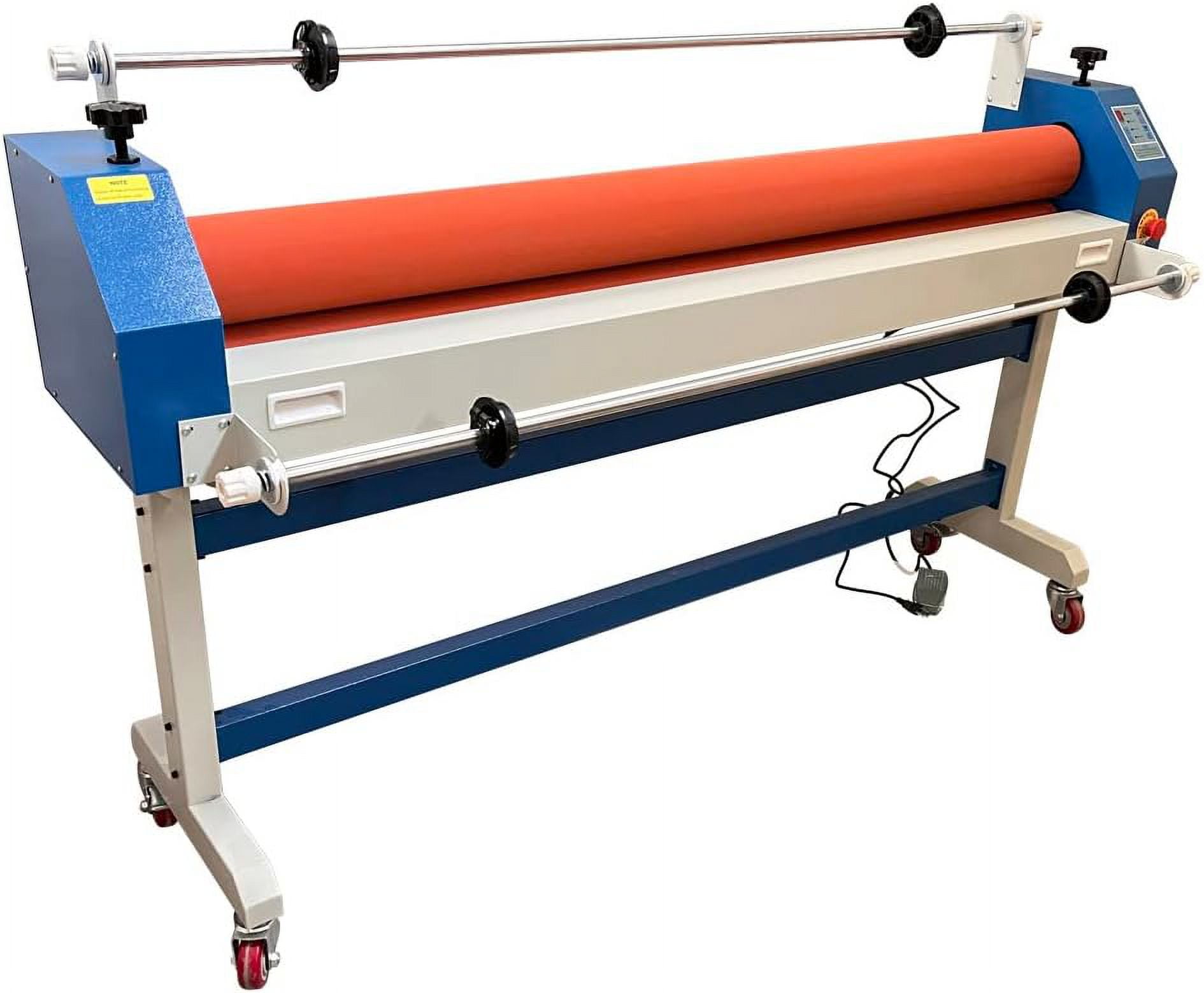EQCOTWEA 63" Automatic/Manual Cold Roll Laminating Machine Film Release Rod Cold Laminator for Photo Poster Laminating