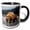 Black/White, variant on 3drose, Alaska, Lake Clark. Grizzly Bear Sow, Cub Searching for Clams, 11oz Mug