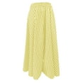 thumbnail image 4 of Prolriy Women's Skirts, Women's Summer Elastic High Waist Plaid Ruffled Maxi Skirt Swing Flowy A Line Skirt Maxi Skirts for Women Yellow XXL, 4 of 7
